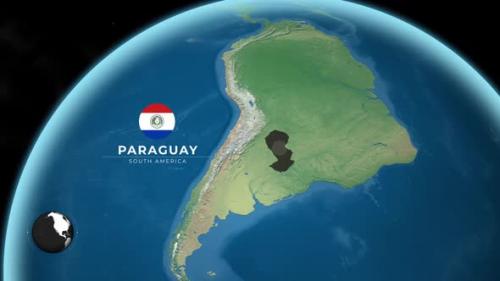Videohive - Paraguay Earth Map - 47635546