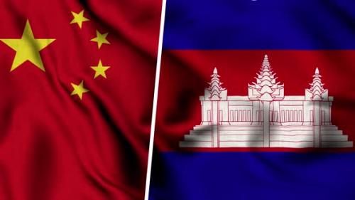 Videohive - China Flag And Flag Of Cambodia - 47635103