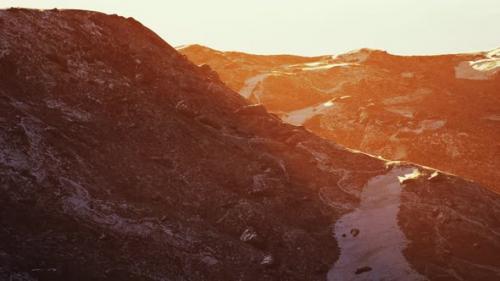 Videohive - Winter Mountain Landscape at Sunset - 47640243