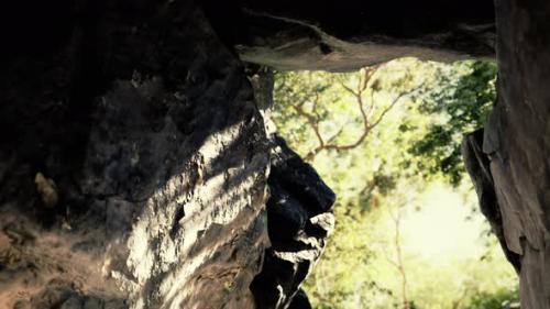Videohive - Shot Taken From Inside a Small Cave Looking Out - 47640880