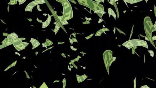 Videohive - Banknotes Falling - 47628385