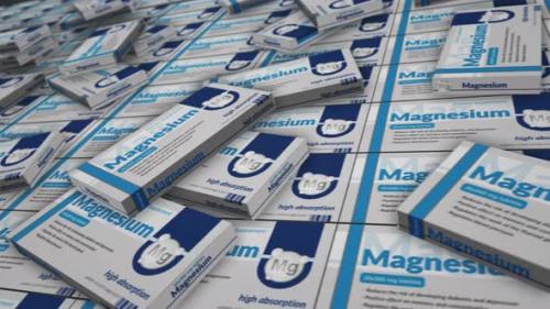 Videohive - Magnesium tablets pack production loopable seamless - 47630170