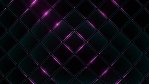Videohive - Dark Cyan And Pink Moving Square Abstraction Background Vj Loop In HD - 47631500