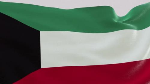 Videohive - Kuwait Fabric Flag - 47635650
