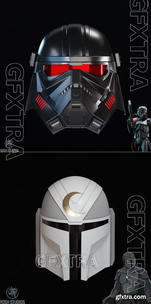 Star Wars - Purge Trooper Phase 2 helmet and Moon Knight Mandalorian helmet – 3D Print Model