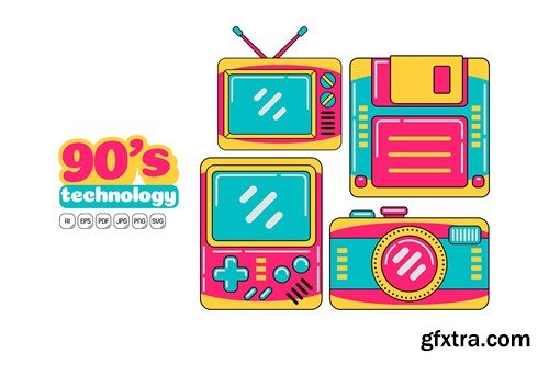 90s Technology Vector Pack #02 DL4NGKH