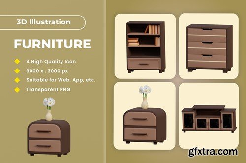 Furniture 3D Illustration v.1 GVL4GQ8