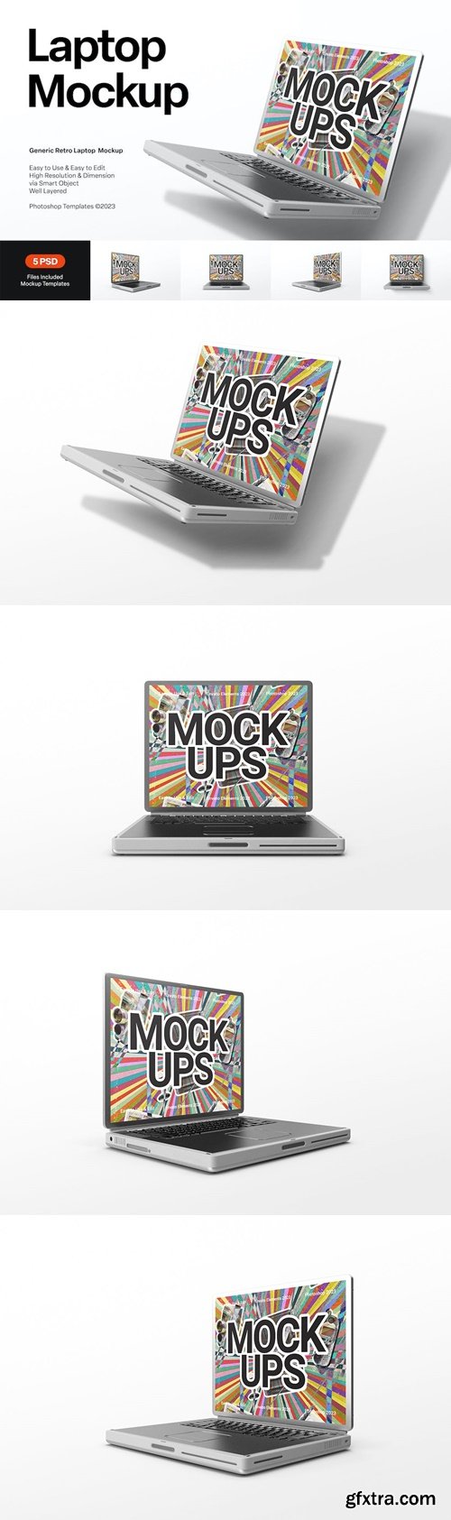 Generic Retro Laptop Mockup NE7T2Q6