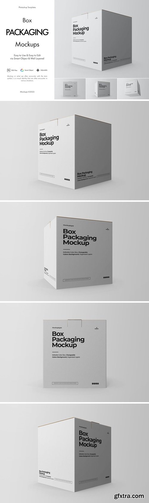 Package Box Mockup Square BQVNMQ6