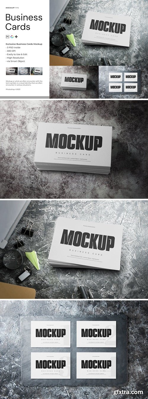 Exclusive Business Cards Mockups A4M2FFR