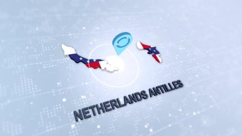 Videohive - Netherlands Antilles Map With Marker - 47621391