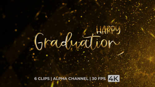 Videohive - Happy Graduation Text Animation - 47626301