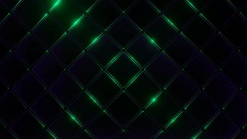 Videohive - Purple And Turquoise Moving Square Abstraction Background Vj Loop In 4K - 47631509