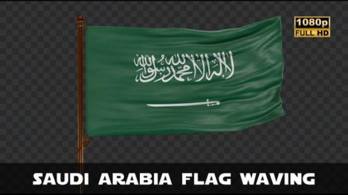 Videohive - Saudi Arabia Flag Waving - 47633148