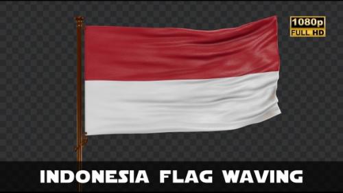 Videohive - Indonesia Flag Waving - 47633152