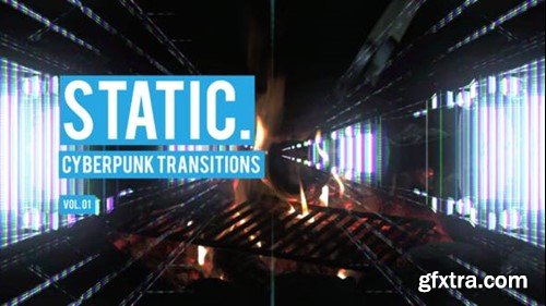 Videohive Cyberpunk Static Transitions Vol. 01 47700409