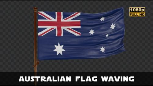 Videohive - Australian Flag Waving - 47633400