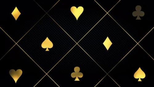 Videohive - Luxury Gold Casino Royal Background Black Abstract Text Banner Vip Backdrop with Golden Poker Card - 47633407