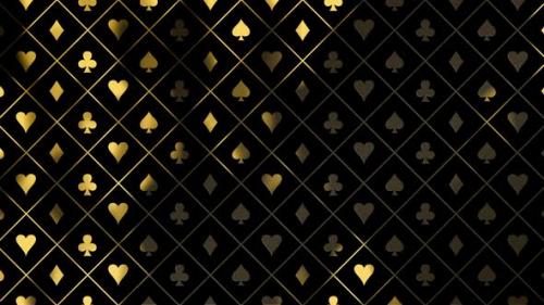Videohive - Luxury Gold Casino Royal Background Black Abstract Text Banner Vip Backdrop with Golden Poker Card - 47633495