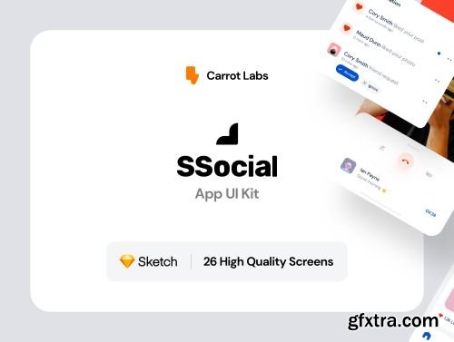 SSocial - App UI Kit Ui8.net