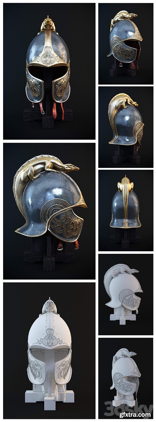 helmet and sword
