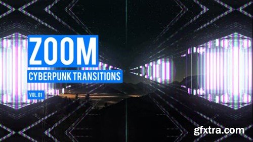 Videohive Cyberpunk Zoom Transitions Vol. 01 47700376