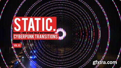 Videohive Cyberpunk Static Transitions Vol. 02 47700437