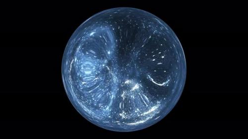 Videohive - Space Blue Sphere Particles Loop 4K - 47613603