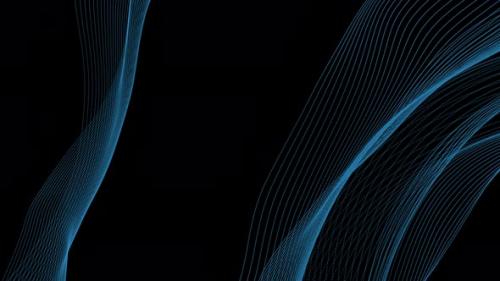 Videohive - Blue String Particles - 47614004