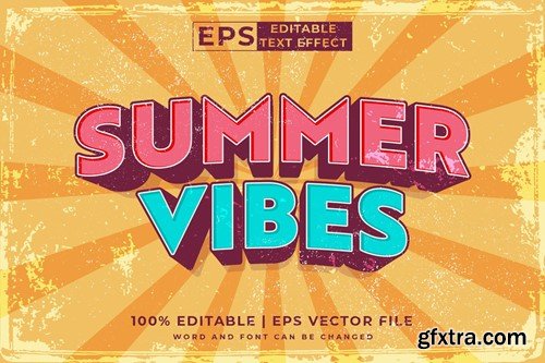 Summer Vibes 3d Vector Editable Text Effect 3C5KZYB