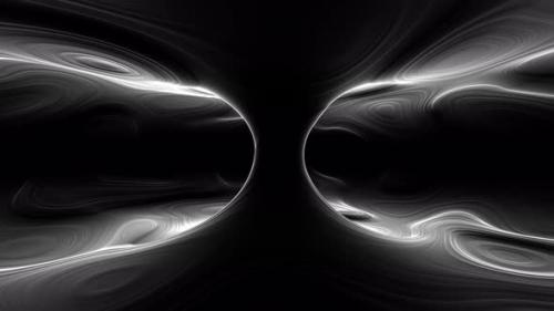 Videohive - Black and White Liquid Fluid Texture Shape Material Background - 47620086