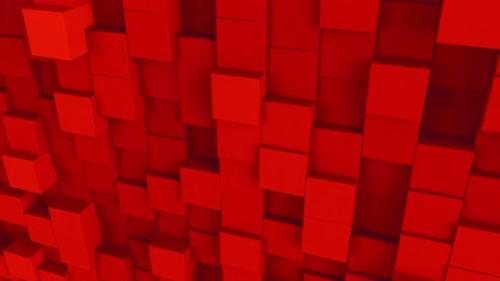 Videohive - Minimalistic Cube Pattern Background Red - 47621387