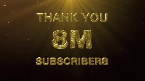 Videohive - 8M Subscribers Celebration Greeting - 47638845