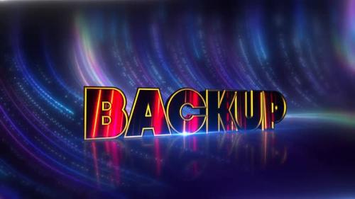 Videohive - Backup Futuristic Neon Text On Cybernetic Canvas - 47639742