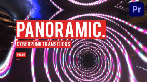 Videohive - Cyberpunk Panoramic Transitions for Premiere Pro Vol. 02 - 47728338
