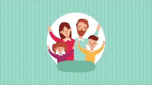 Videohive - 2D Happy Family Animation - 47645845