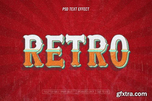 Retro Editable Text Effect Template WB27CHY