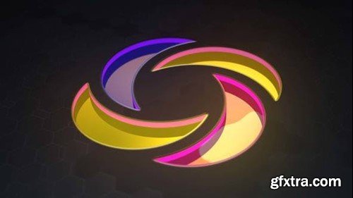 Videohive 3D Neon Glass Logo Reveal 47708907