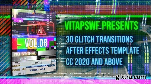 Videohive Glitch Transitions Vol. 08 47708057