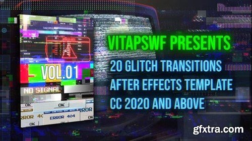 Videohive Glitch Transitions Vol. 01 47707897