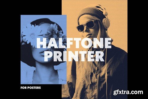 Halftone Printer Poster Photo Effect V9HTHR5