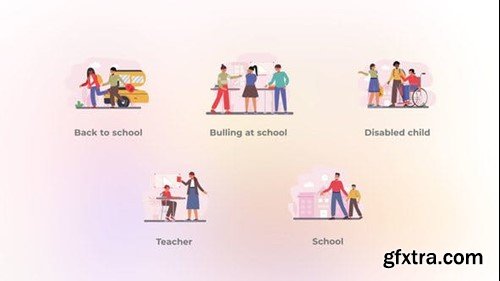 Videohive Back to School - Flat Concepts 47722543