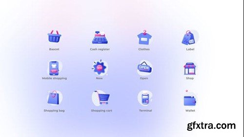 Videohive Shopping - Gradient Icons 47731468