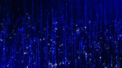 Videohive - Abstract Elegant Blue Line Rain Particles - 47645716