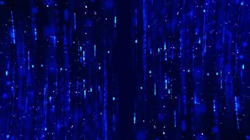 Videohive - Abstract Blue Line Rain Particles - 47645719