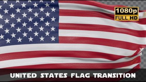 Videohive - United States Flag Transition - 47690106