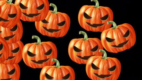 Videohive - Halloween Pumpkin Transition Alpha Channel - 47700916