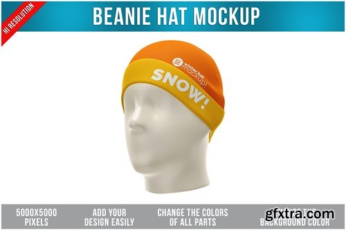 Beanie Hat Mockup 64H82AL