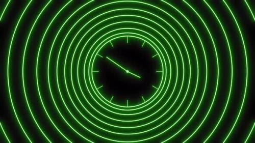 Videohive - Neon timer timelapse green wave - 47703165