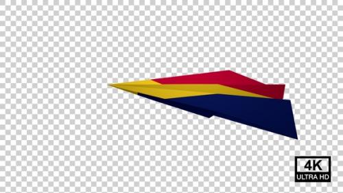 Videohive - Paper Airplane Of Chad Flag V2 - 47704283